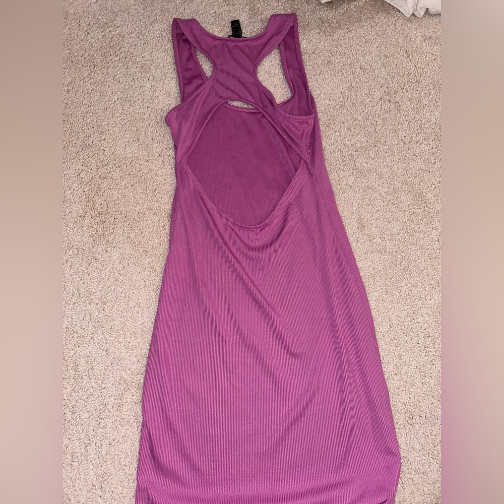 Fuschia open back dress